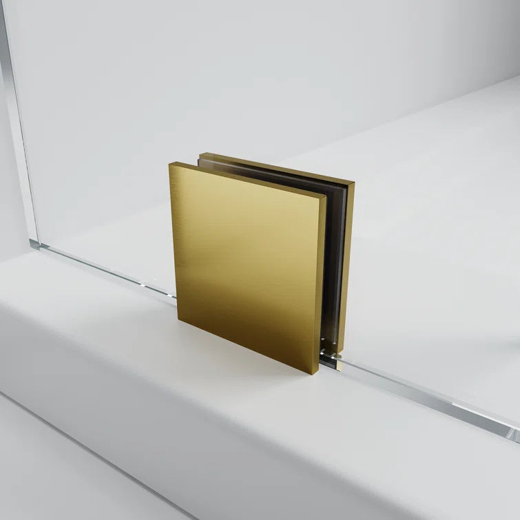 D4 -66 to 72 in. W x 78 in. H Frameless Single Sliding Door with Nano Coating 3/8 in. Clear Glass