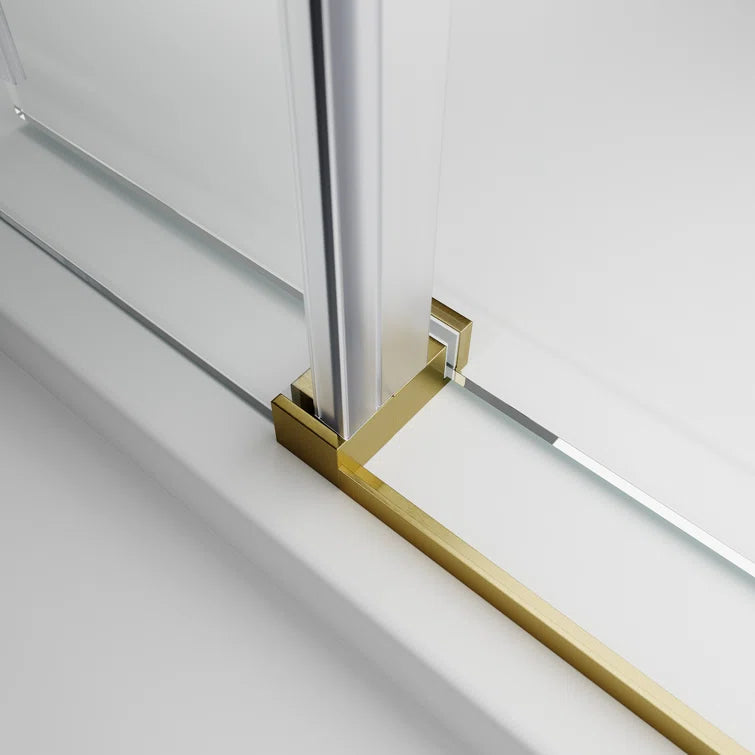 D4 -66 to 72 in. W x 78 in. H Frameless Single Sliding Door with Nano Coating 3/8 in. Clear Glass
