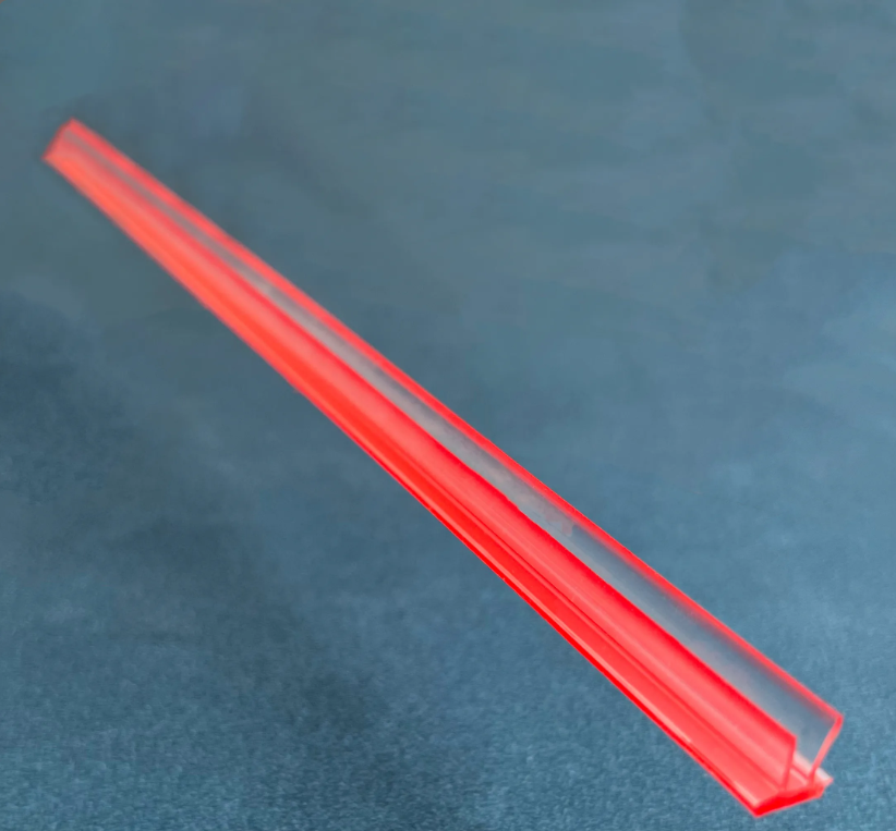 GSDTDFT2: Translucent Vinyl Double "T" Fin seal, 5/16" Maximum Gap with 3M Tape.