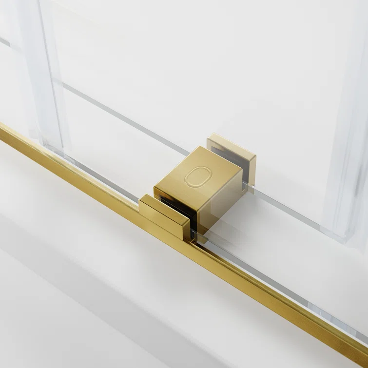 D1 -66 to 72 in. W x 66 in. H Frameless Double Sliding Bathtub Door with Nano Coating 3/8 in. Clear Glass
