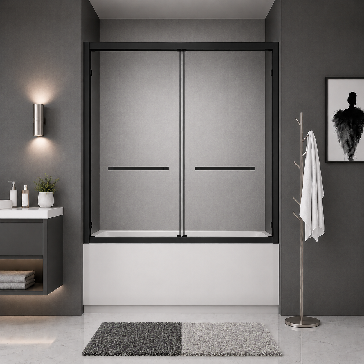 D-7 DOUBLE SLIDING BATHTUB