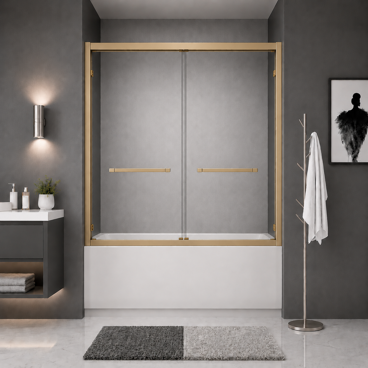 D-7 DOUBLE SLIDING BATHTUB