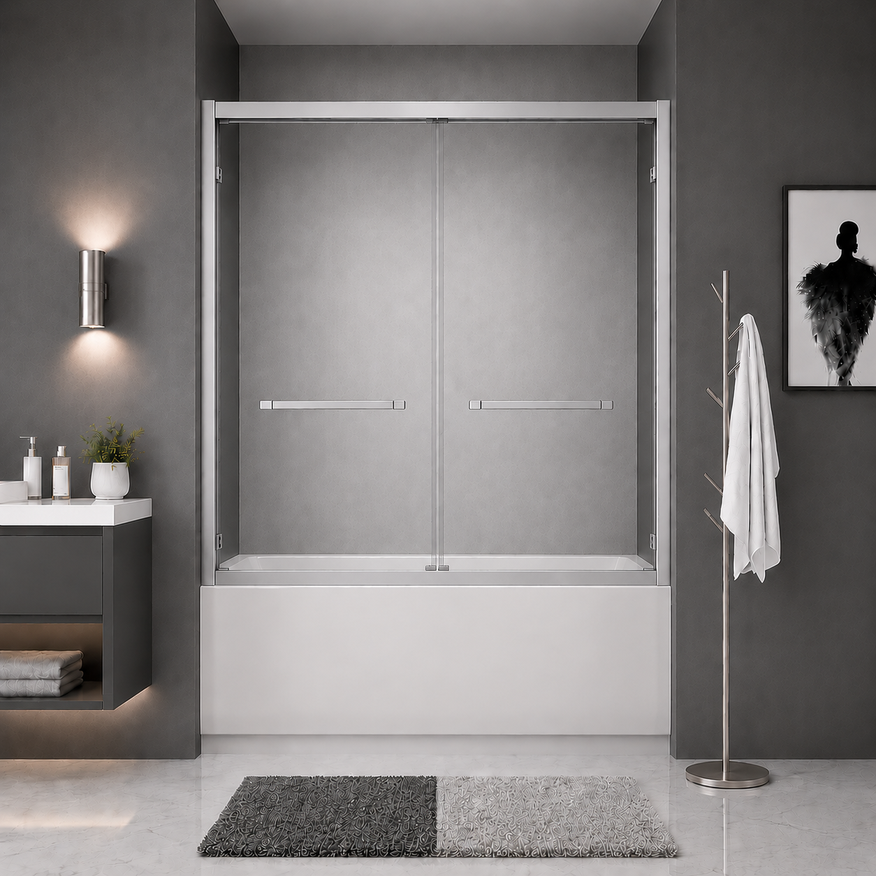 D-7 DOUBLE SLIDING BATHTUB