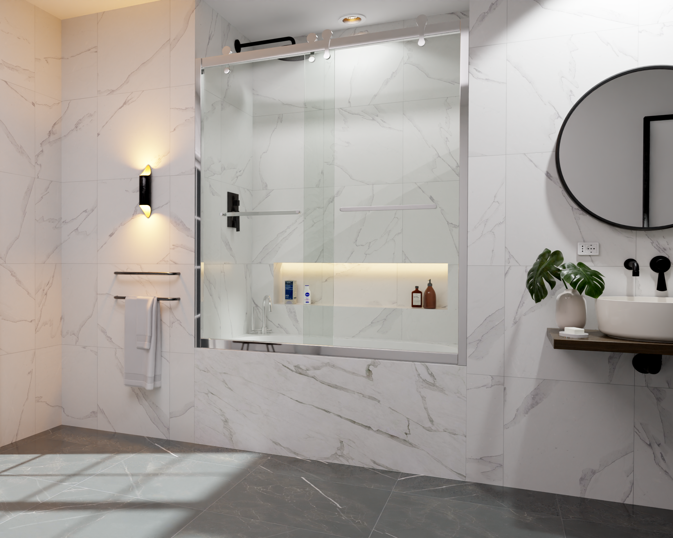 D-8 DOUBLE SLIDING BATHTUB