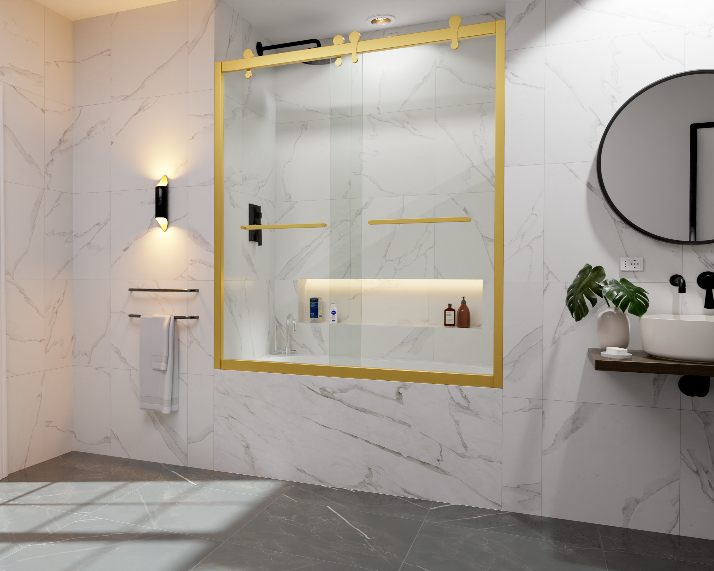 D-8 DOUBLE SLIDING BATHTUB