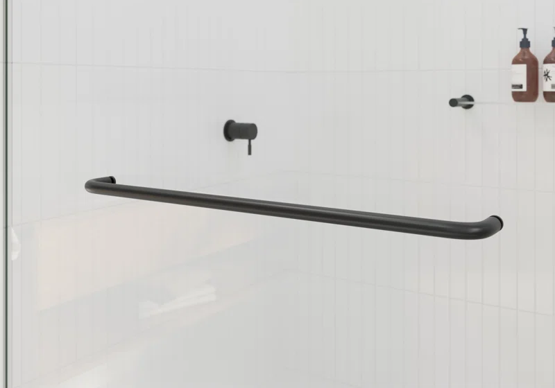 D2 -46 to 49 in. W x 78 in. H Frameless Double Sliding Door with Nano Coating 3/8 in. Clear Glass