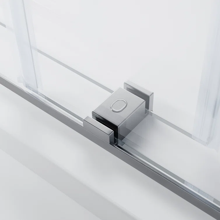 D1 -66 to 72 in. W x 66 in. H Frameless Double Sliding Bathtub Door with Nano Coating 3/8 in. Clear Glass