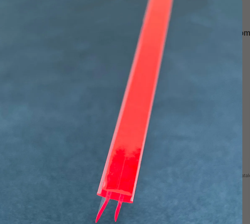 GSDTDFT2: Translucent Vinyl Double  "T" Fin seal,  5/16" Maximum Gap with 3M Tape.