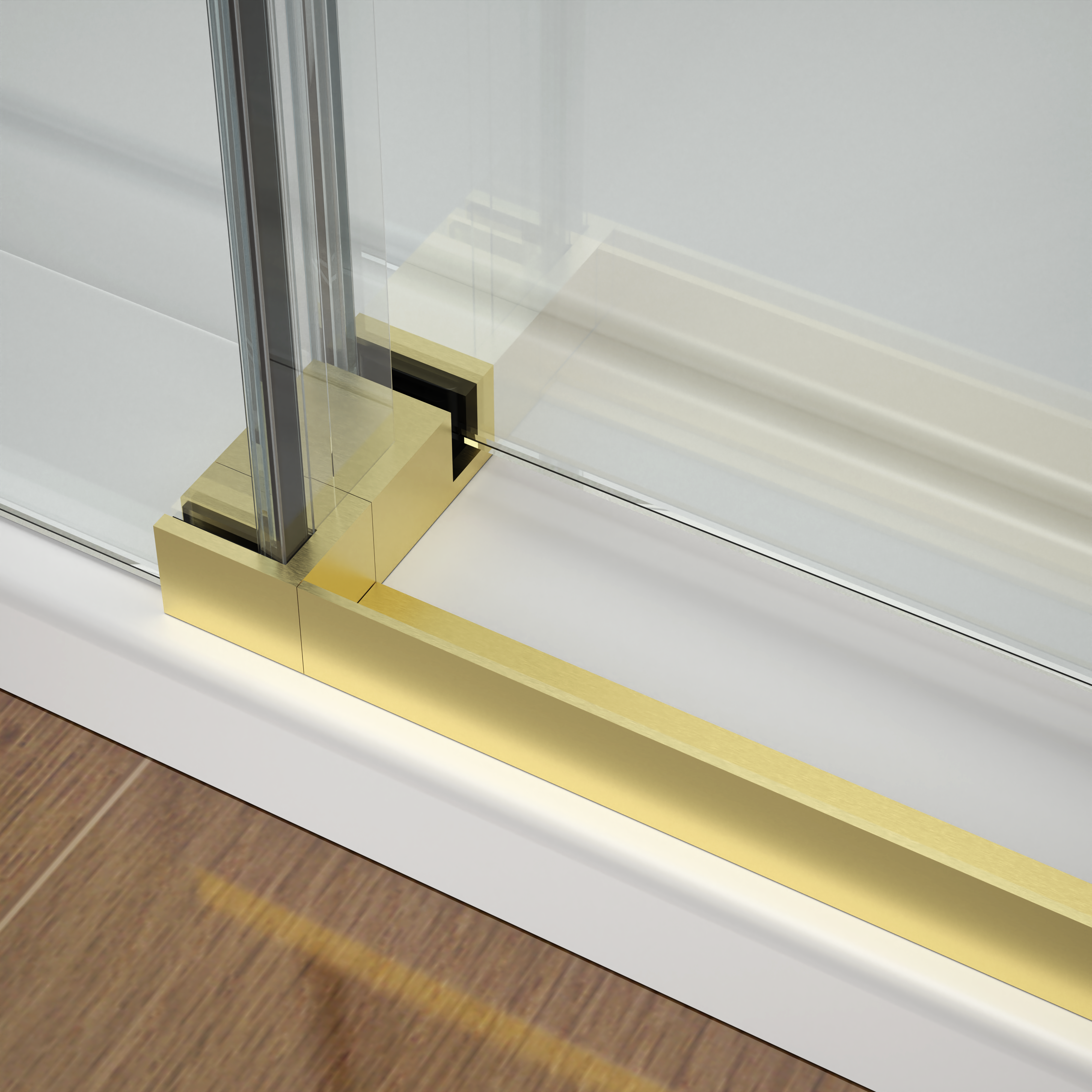D4 -56 to 60 in. W x 66 in. H Frameless Double Sliding Bathtub Door with Nano Coating 3/8 in. Clear Glass