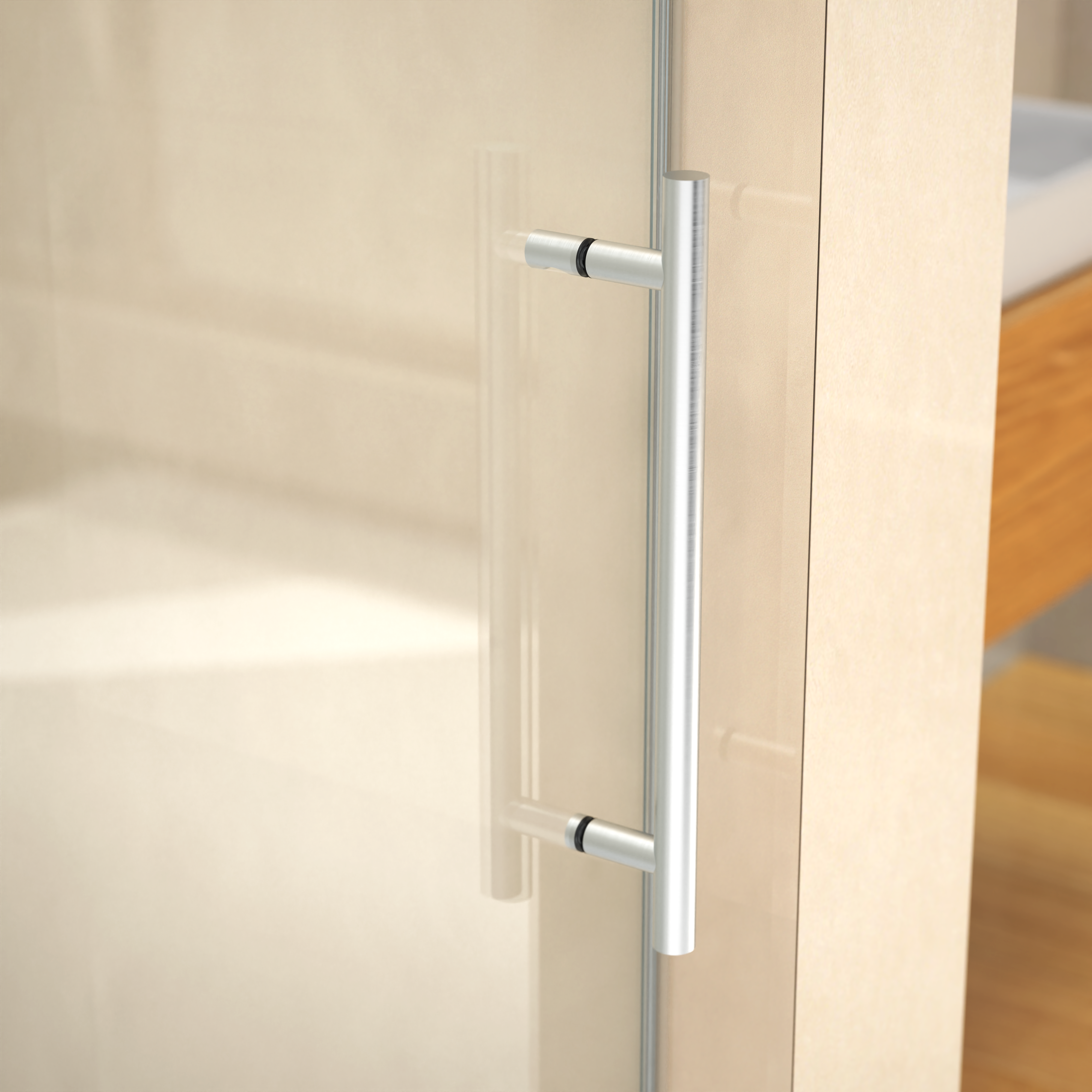 D4 -56 to 60 in. W x 66 in. H Frameless Double Sliding Bathtub Door with Nano Coating 3/8 in. Clear Glass