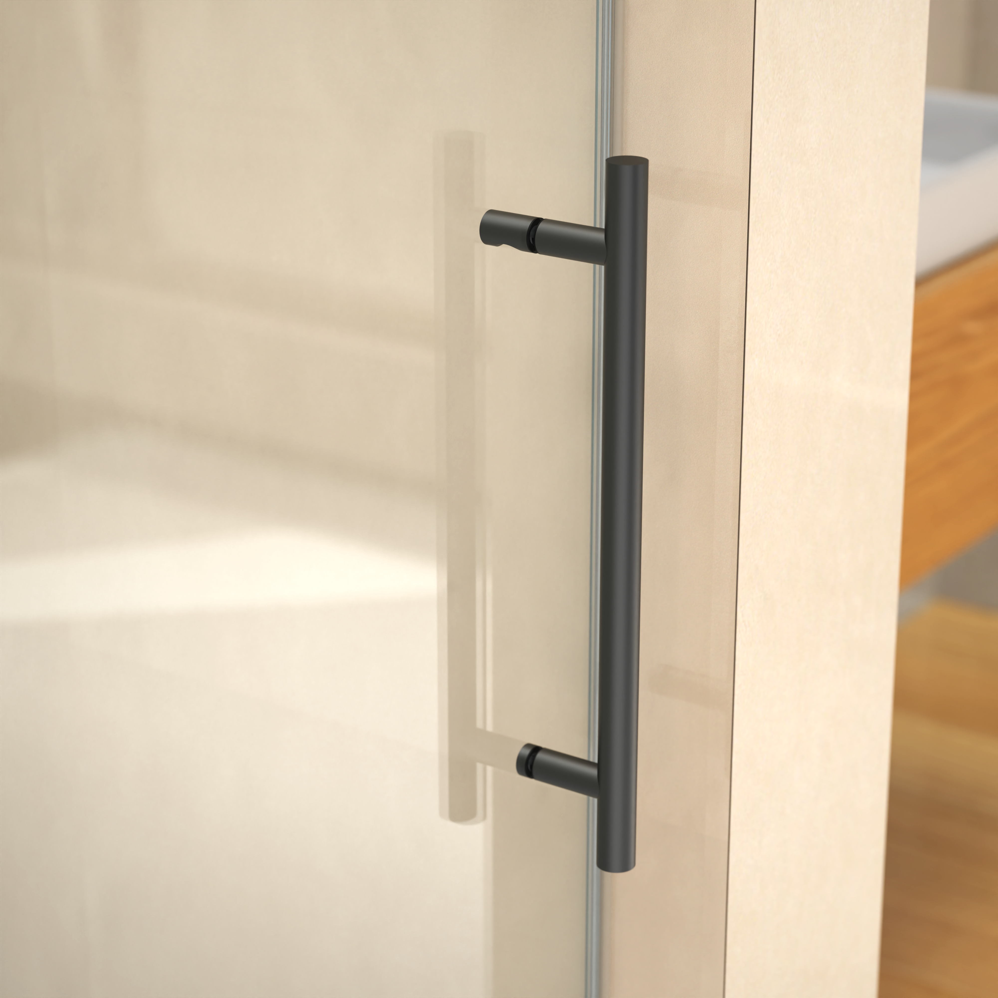 D4 -56 to 60 in. W x 66 in. H Frameless Double Sliding Bathtub Door with Nano Coating 3/8 in. Clear Glass