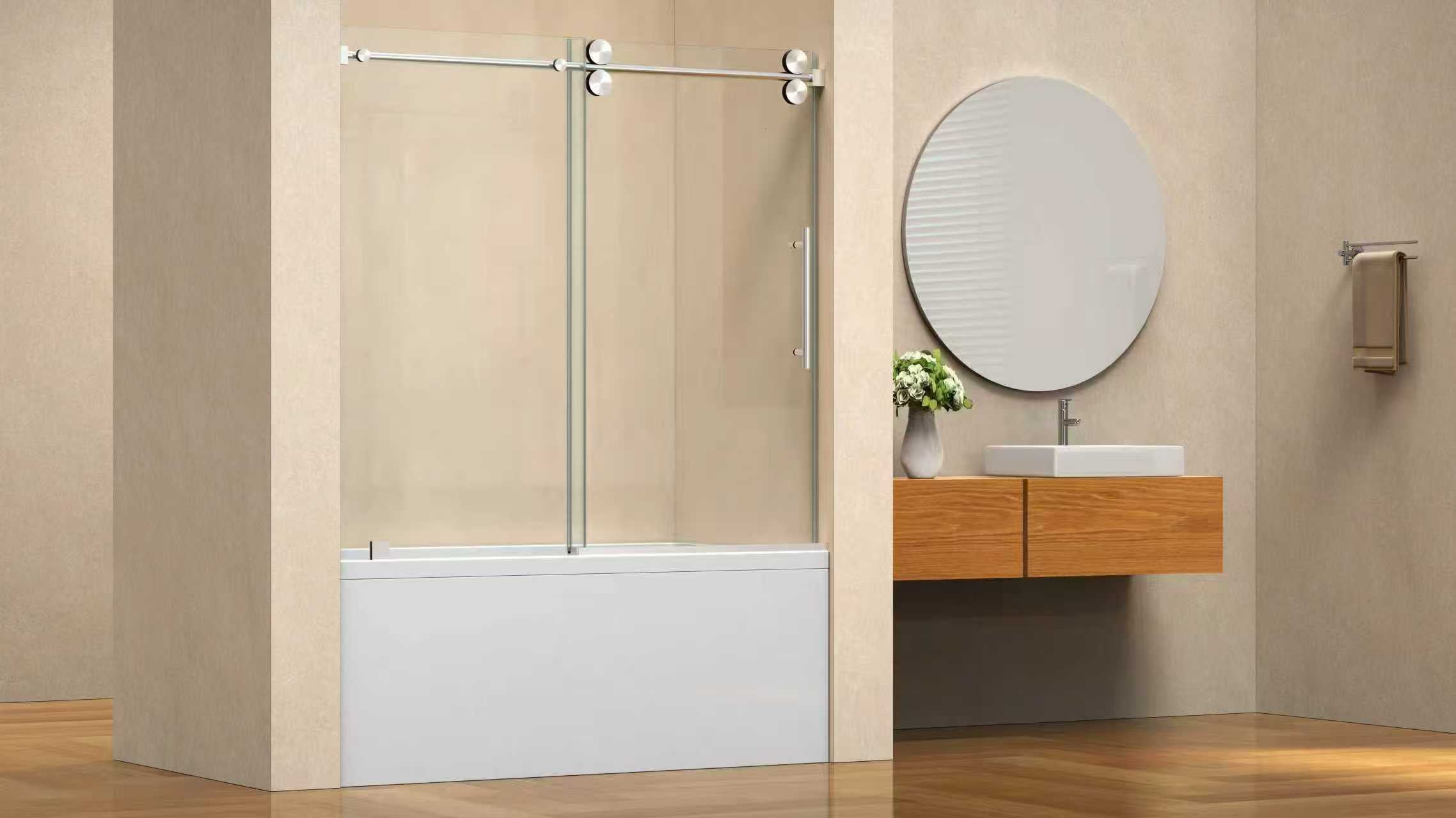 D-4 SINGLE SLIDING DOOR BATHTUB