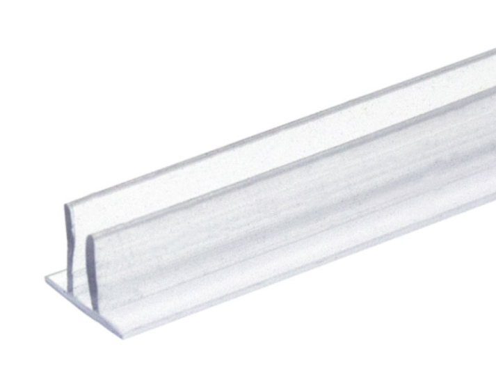 GSDTDFT2: Translucent Vinyl Double  "T" Fin seal,  5/16" Maximum Gap with 3M Tape.
