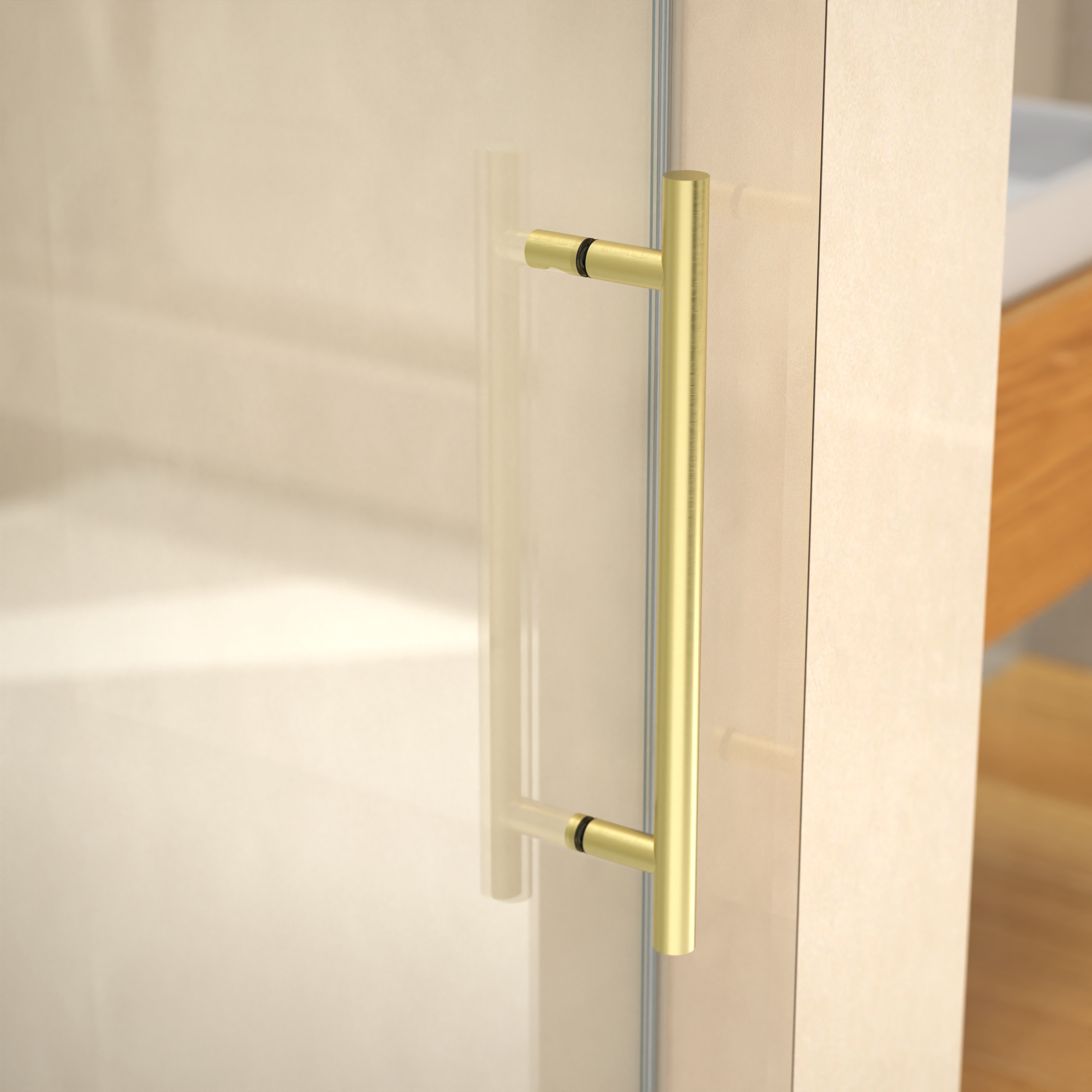 D4 -56 to 60 in. W x 66 in. H Frameless Double Sliding Bathtub Door with Nano Coating 3/8 in. Clear Glass