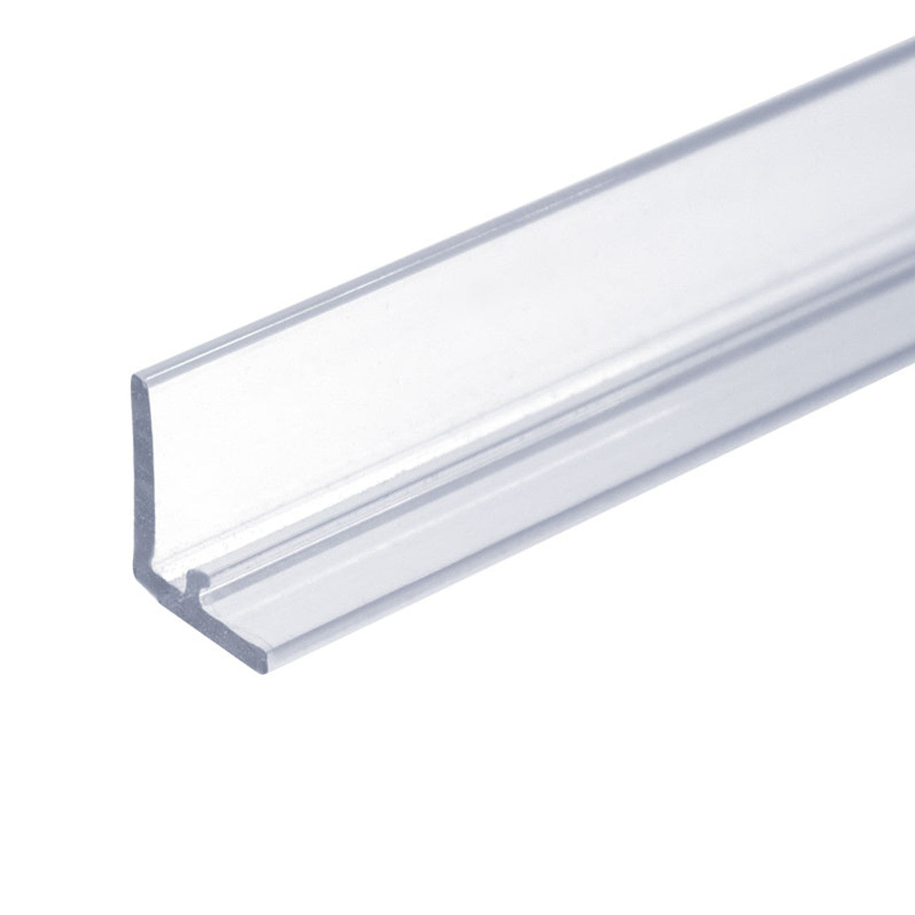 PCZ-1/2-84-PC Clear Polycarbonate  "L" Jamb With 3M Tape, 84" length