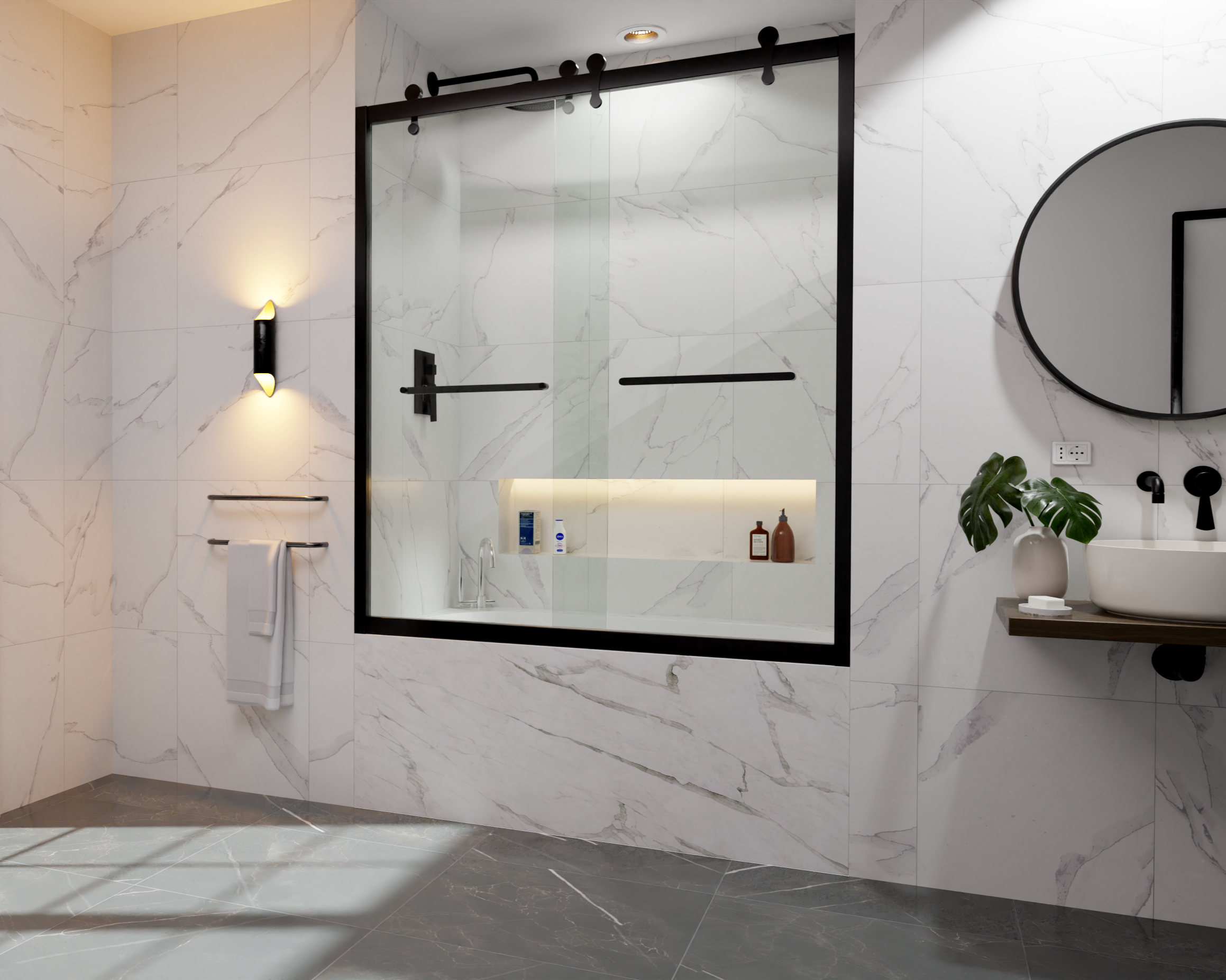 D-8 DOUBLE SLIDING BATHTUB